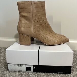 Dolce Vita Bel Cafe Croco Print Boots 8.5 NIB
